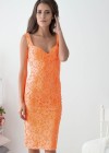Lace Lover Midi Dress (Orange)