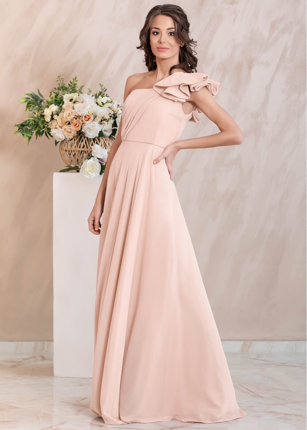Dolores Maxi Dress (Pink champagne)