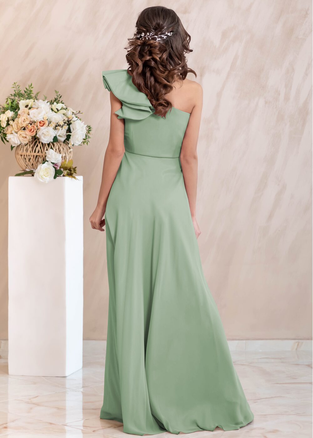 Dolores Maxi Dress (Sage green)