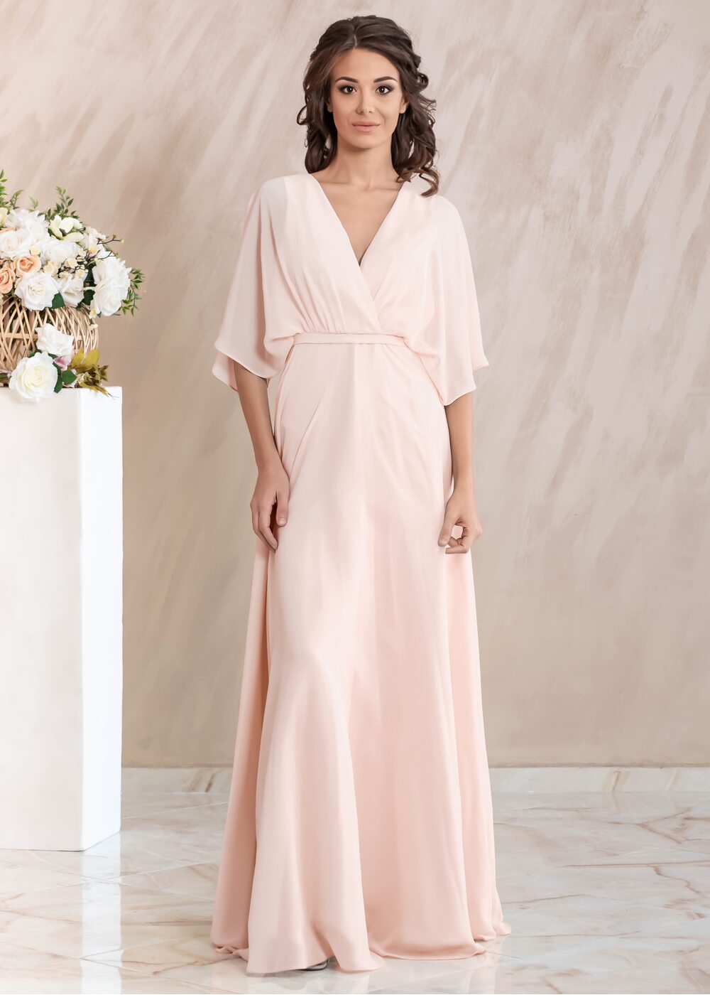 Daphne Maxi Dress (Pink champagne)