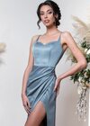 Cassie Maxi Dress (Silver blue)