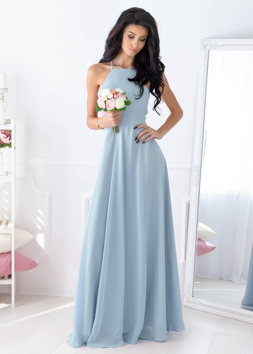 Christiana Maxi Dress (Blue)