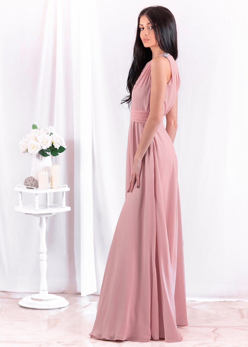 Stephanie Maxi Dress (Pink Sorbet)