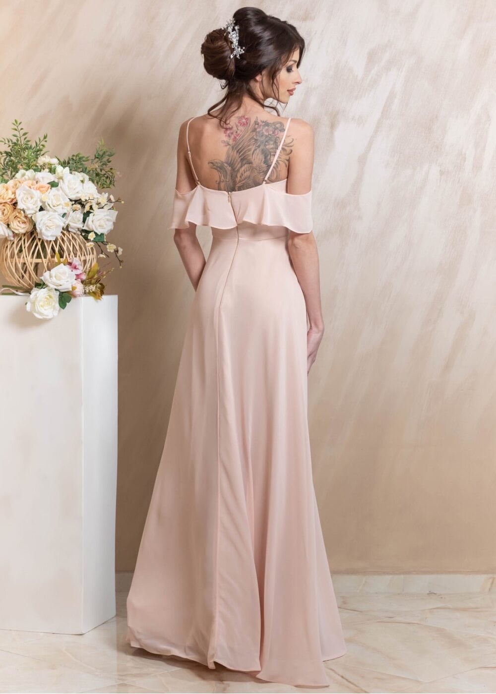 Evangelina Maxi Dress (Pink Champagne)