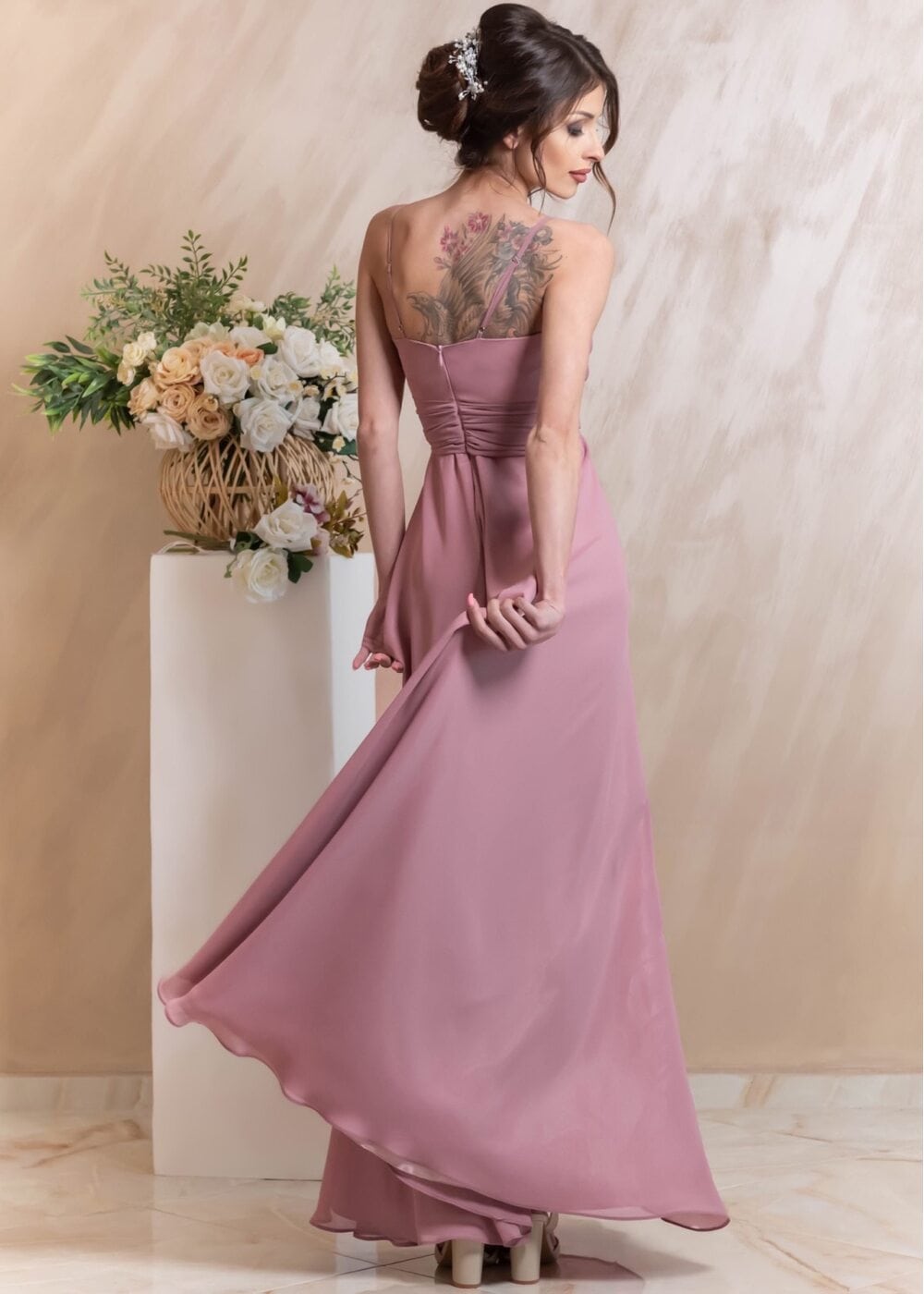 Violetta Maxi Dress (Dusty rose)