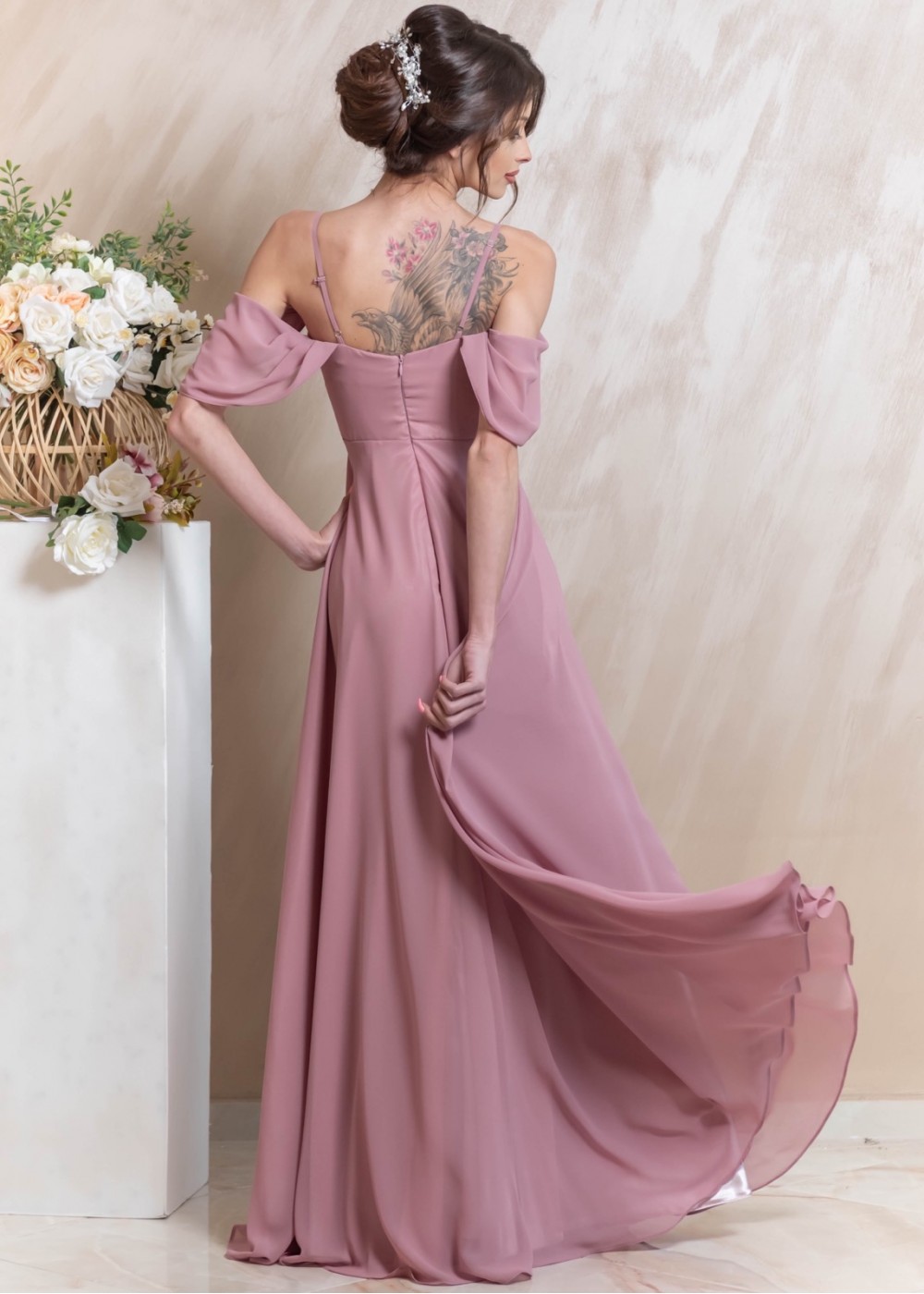 Eleanor Maxi Dress (Dusty Rose)